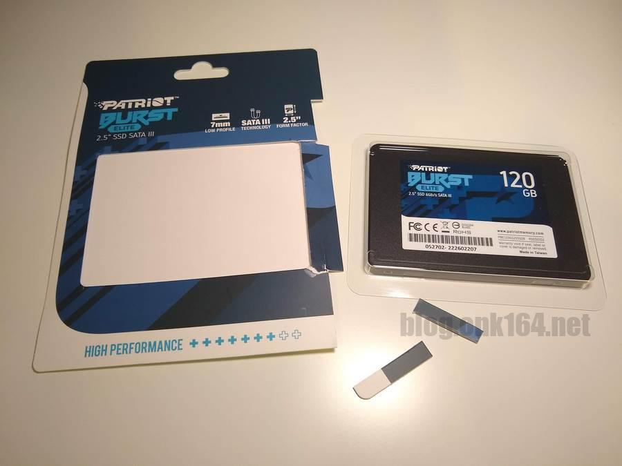 120GB 2000円の2.5インチSSD Patriot Burst EliteのSMART、ベンチマーク、外観紹介 ONK Blog