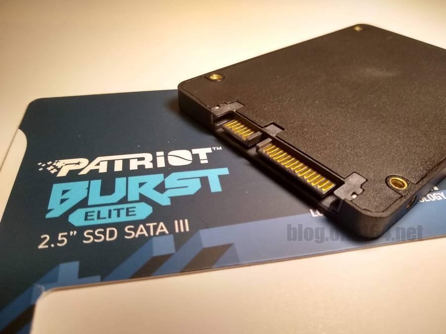 120GB 2000円の2.5インチSSD Patriot Burst EliteのSMART、ベンチマーク、外観紹介